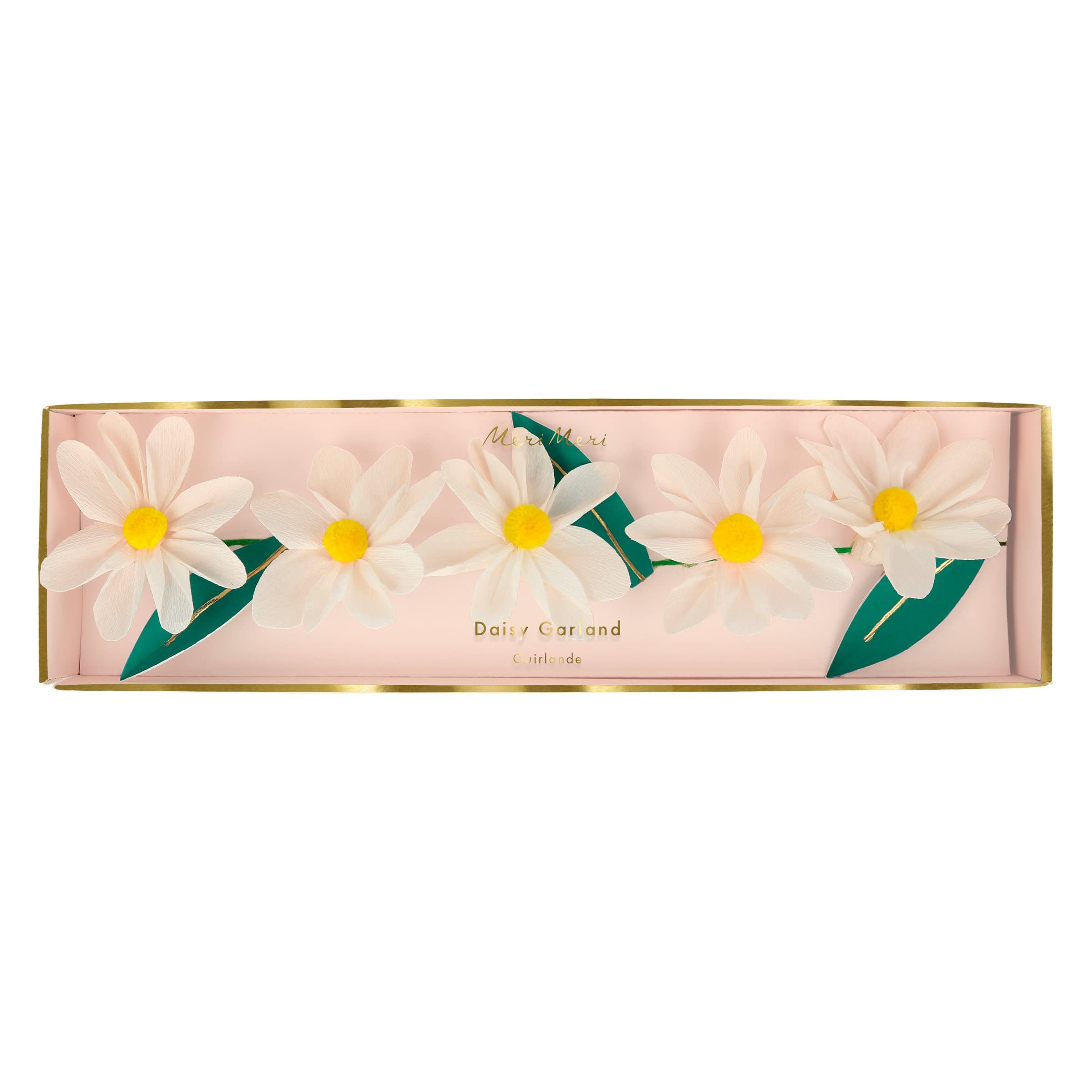 Meri Meri Wild Daisy Garland (Pack of 1), 8' Flower Garland w Excess Cord, Crepe Paper Flowers - Image 5