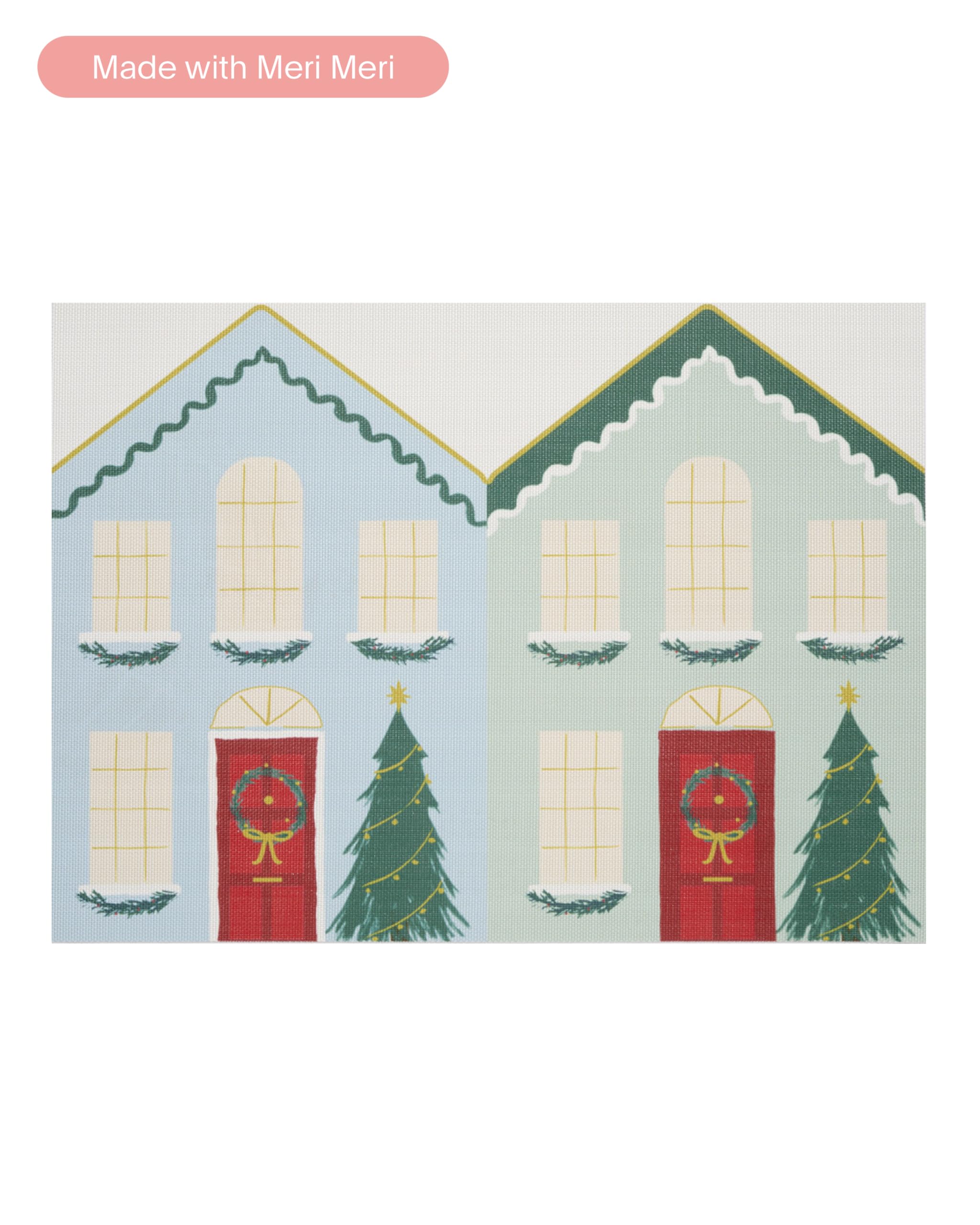 Meri Meri x Chilewich Festive Houses Woven Placemats - Dining Table Mats - Reusable, Stain-Resistant, Indoor/Outdoor Tabletop Protection - 18.5" x 13.5" - Image 2