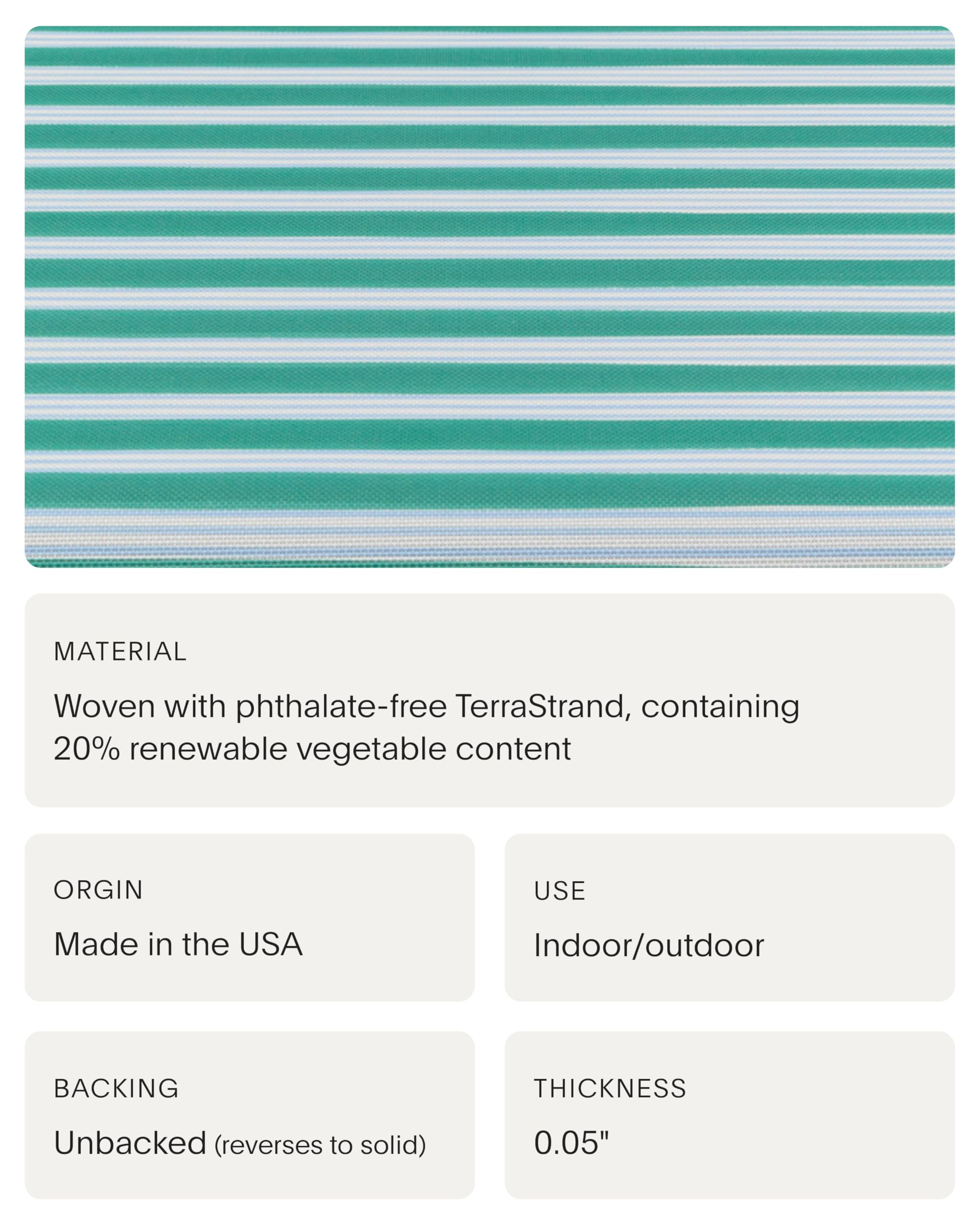 Meri Meri x Chilewich Festive Stripe Woven Table Runner - Reusable, Stain-Resistant, Indoor/Outdoor Holiday Dining Table Decoration - 13.5" x 72" - Green - Image 4