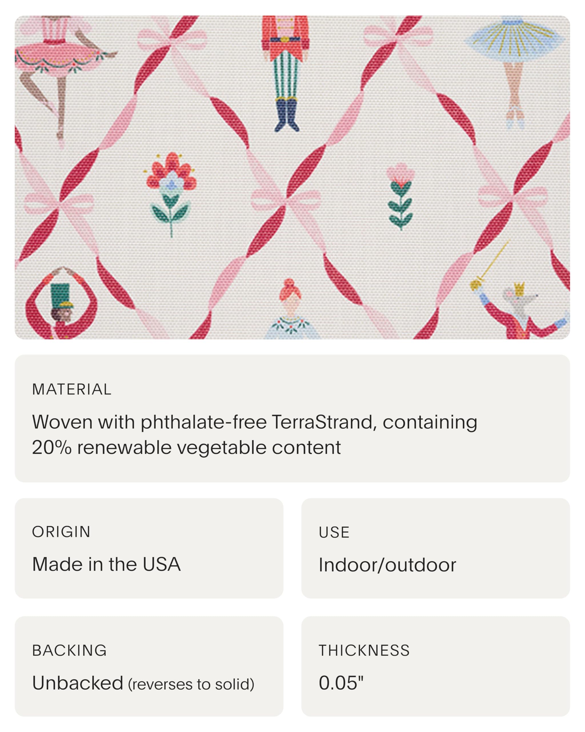 Meri Meri x Chilewich Nutcracker Ballet Round Woven Placemats - 15" Scalloped-Edge Dining Table Mats - Reusable, Stain-Resistant, Indoor/Outdoor Tabletop Protection - Image 4