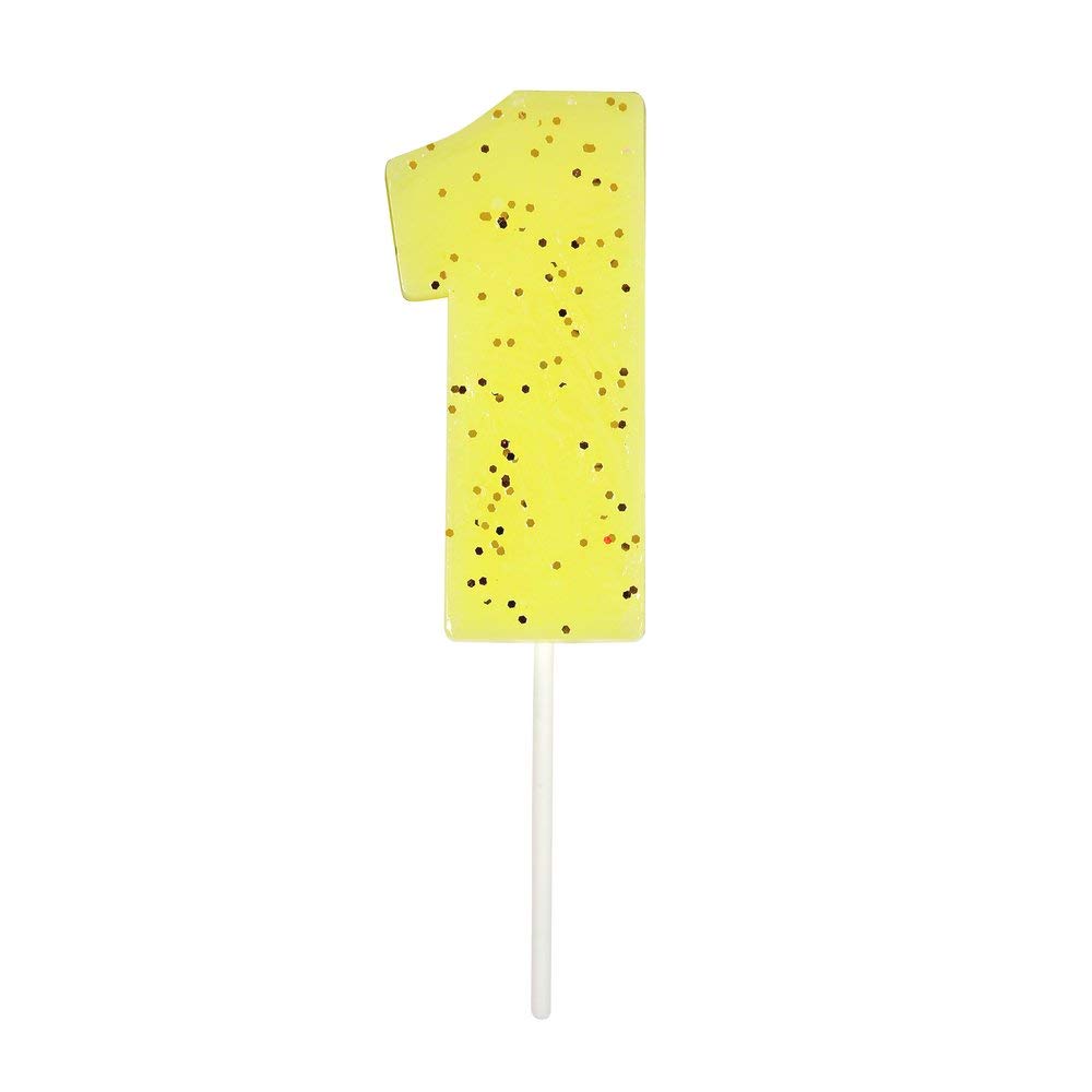 Meri Meri Yellow Number 1 Candle - Image 4